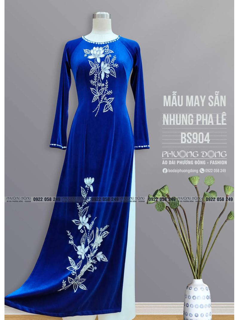 Áo Dài Bà Sui Nhung Đính Đá Pha Lê BS904